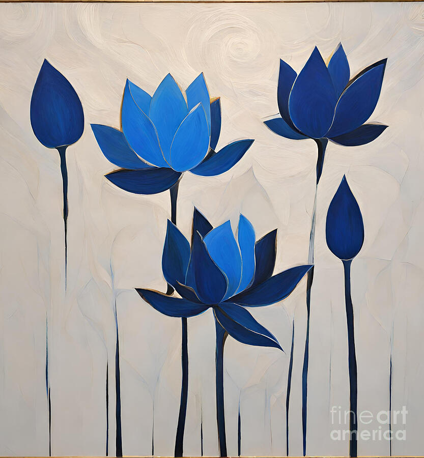Flower Painting - Abstract Flowers #23 by Naveen Sharma