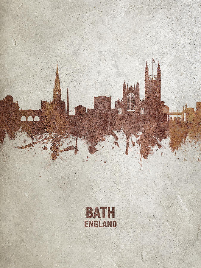 Bath England Skyline Cityscape #23 Digital Art by Michael Tompsett