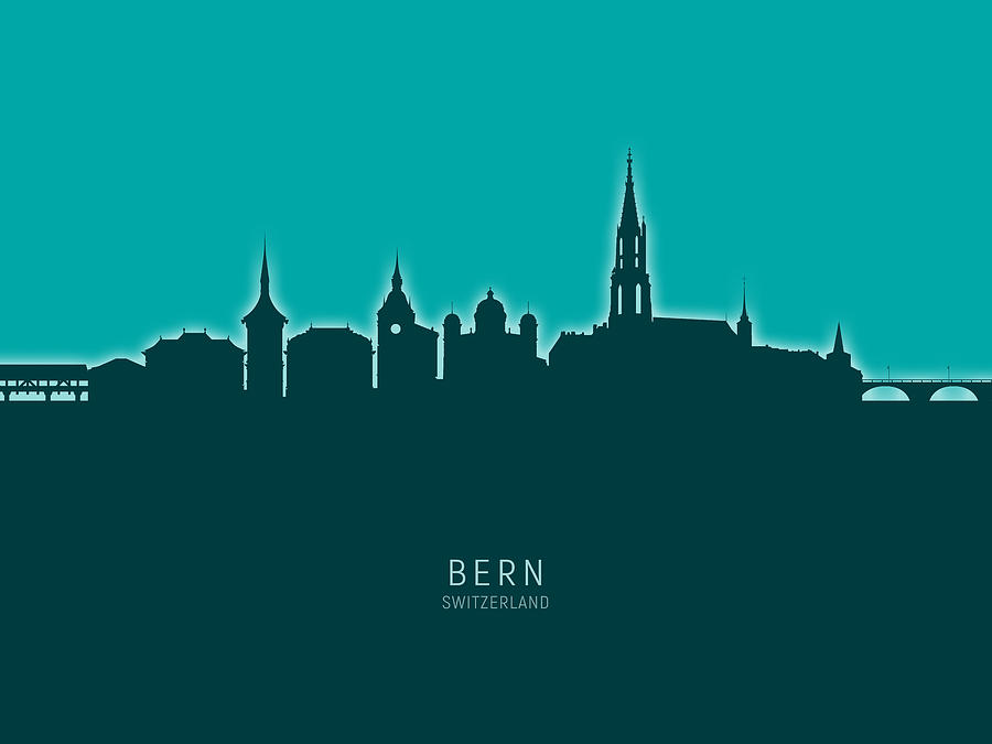 Bern Switzerland Skyline #23 Digital Art by Michael Tompsett