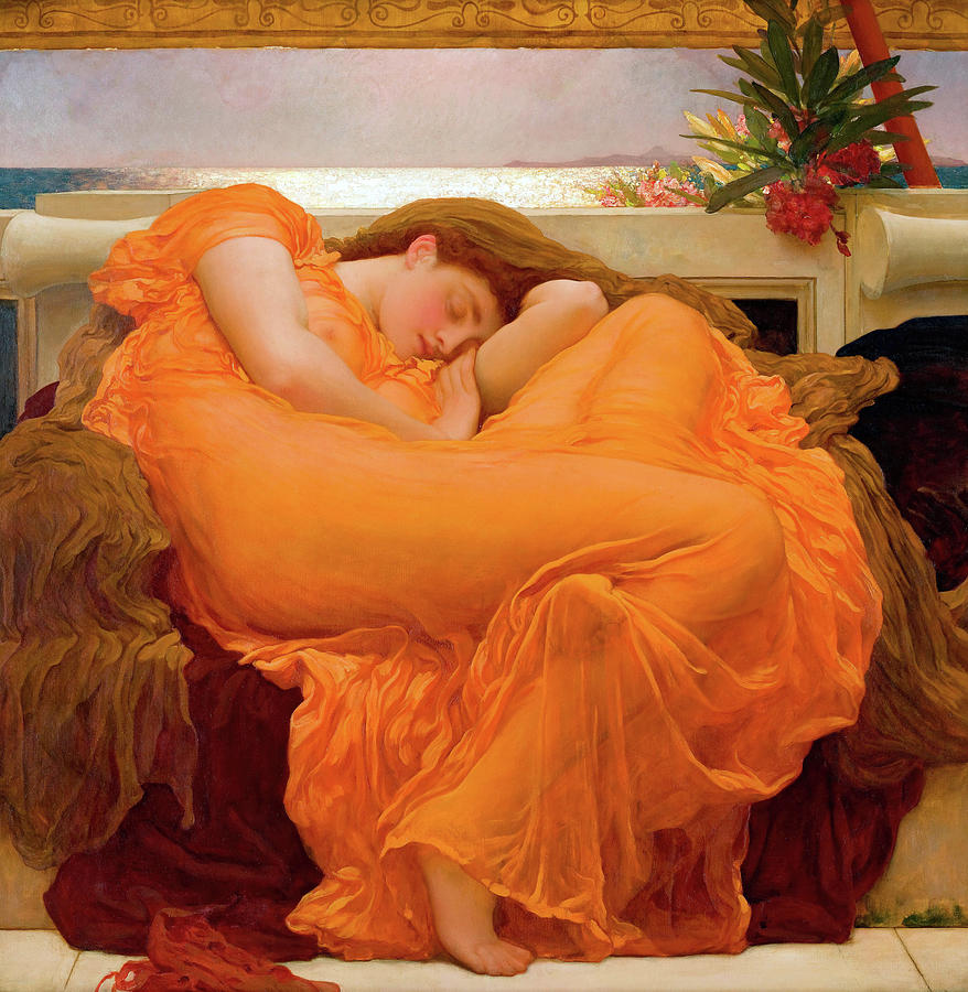 Frederic Leighton Painting - Flaming June  #23 by Frederic Leighton