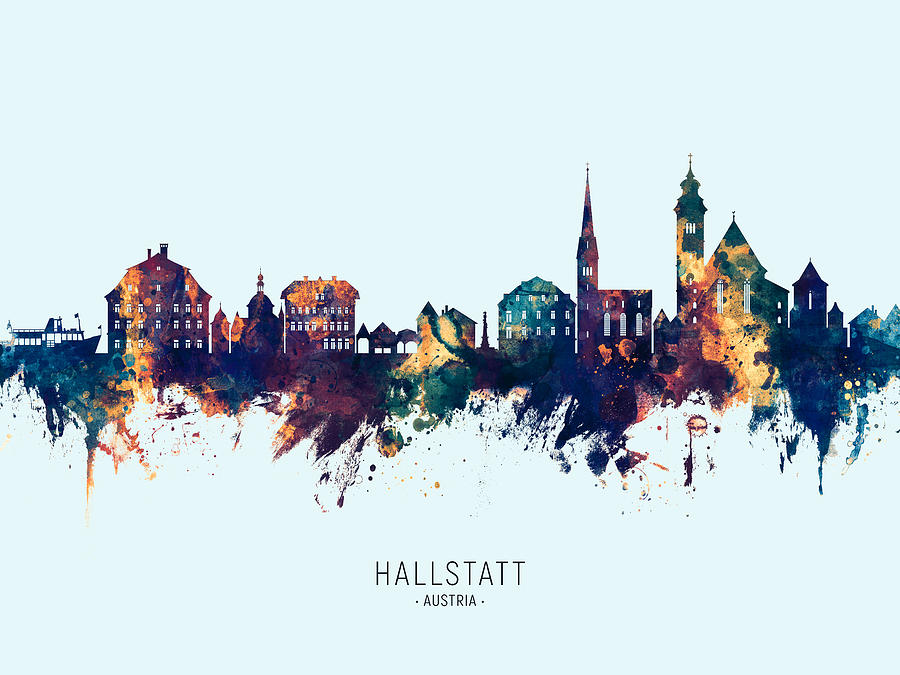 Hallstatt Austria Skyline #23 Digital Art by Michael Tompsett