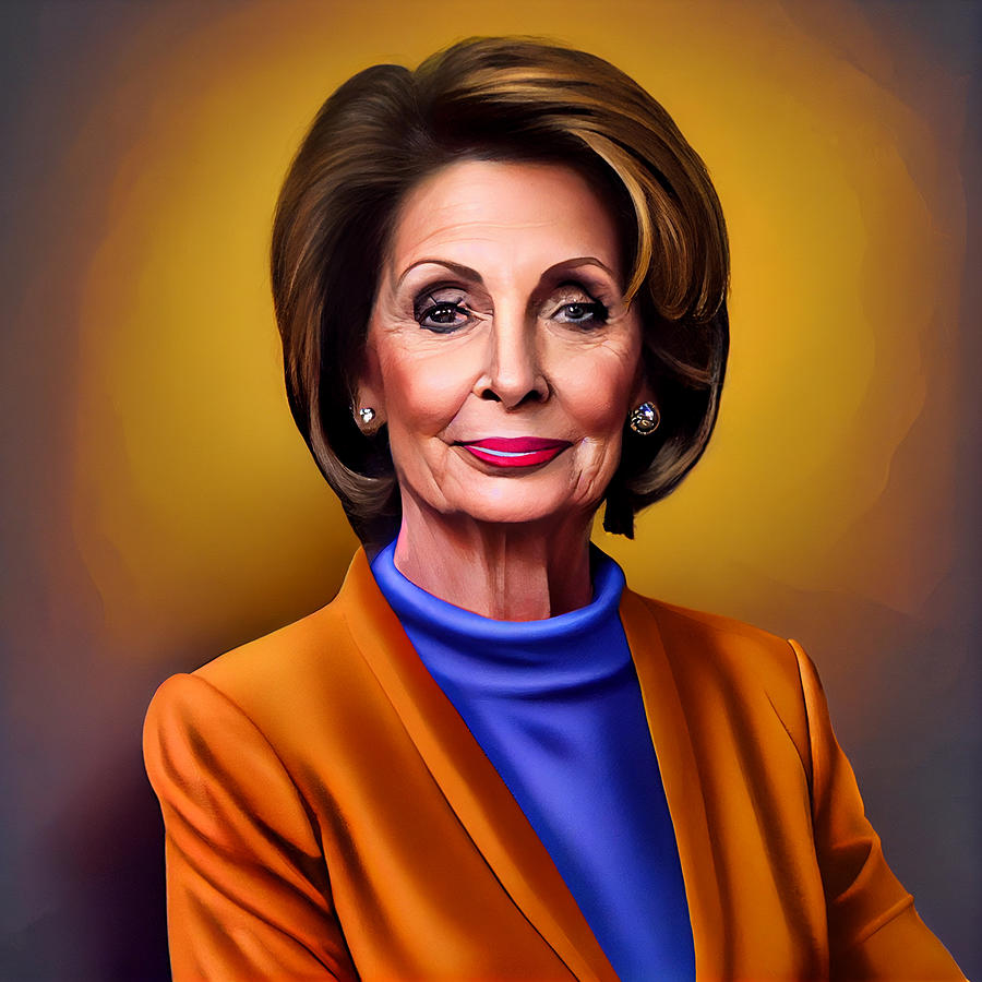 House Speaker Nancy Pelosi of California Painting by Celestial Images ...