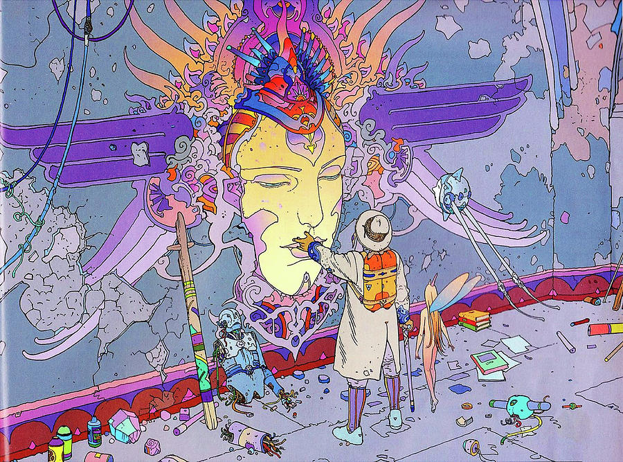 Jean Giraud Moebius Painting by Ahmed Karimi - Fine Art America