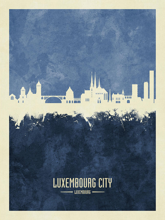 Luxembourg City Skyline #23 Digital Art by Michael Tompsett