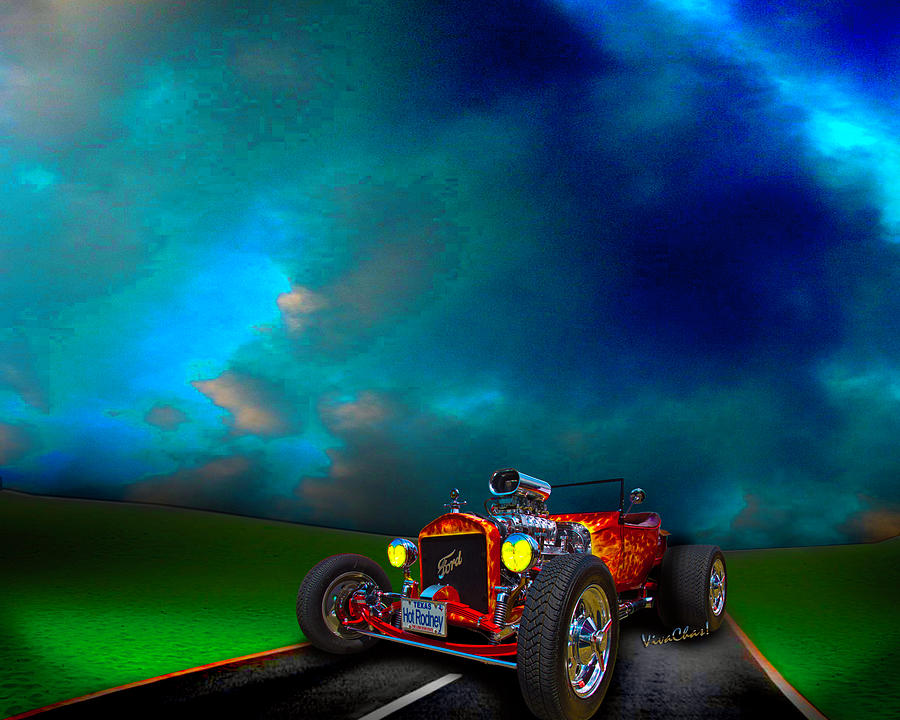 Sunset Photograph - 23 Model-T Ford Roadster Hot Rod by Chas Sinklier
