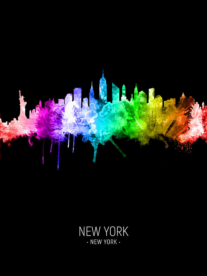 New York City Skyline #23 Digital Art by Michael Tompsett