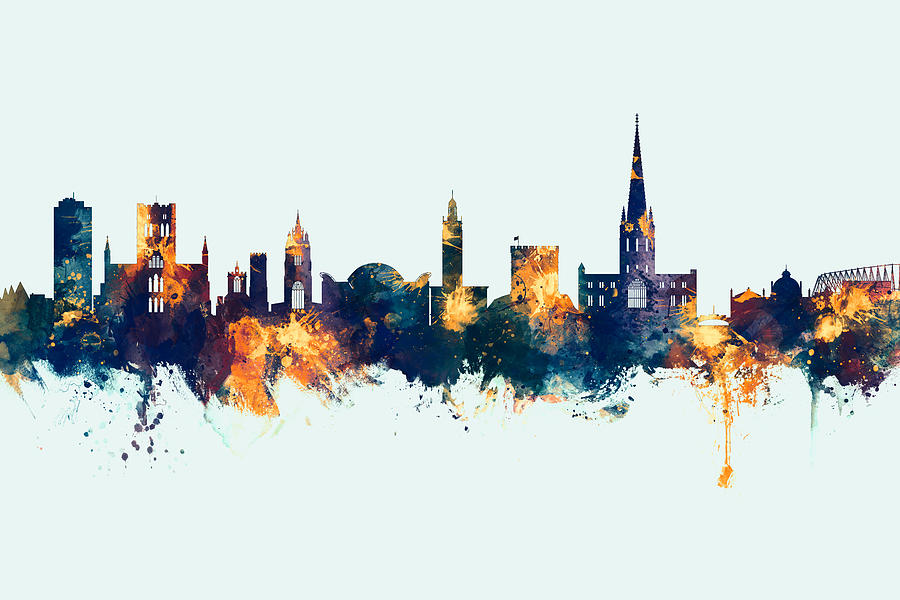 Norwich England Skyline #23 Digital Art by Michael Tompsett