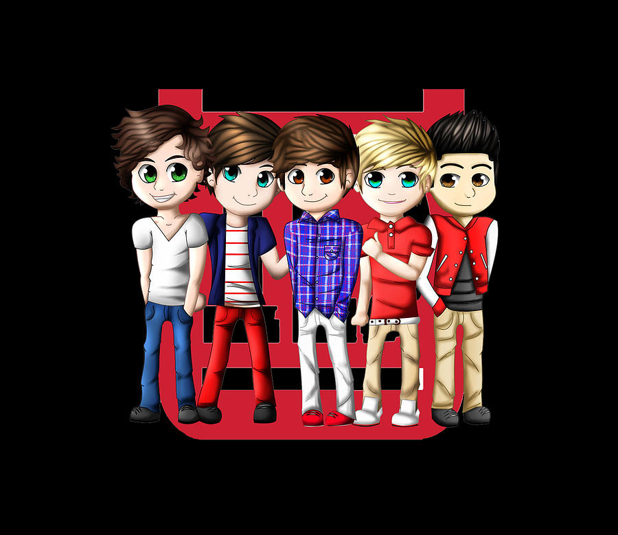 One Direction 1d Harry Styles Zayn Malik Niall Horan Liam Payne Louis Tomlinson Digital Art By 