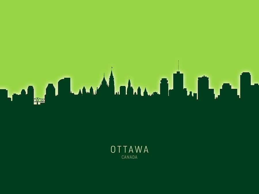 Skyline Photograph - Ottawa Canada Skyline #23 by Michael Tompsett