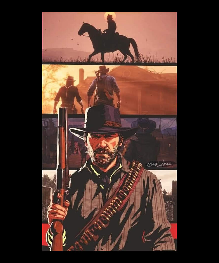 Red Dead Redemption 2 Games Digital Art by The Pristine Artist