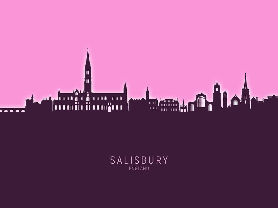 Salisbury England Skyline #23 Digital Art by Michael Tompsett