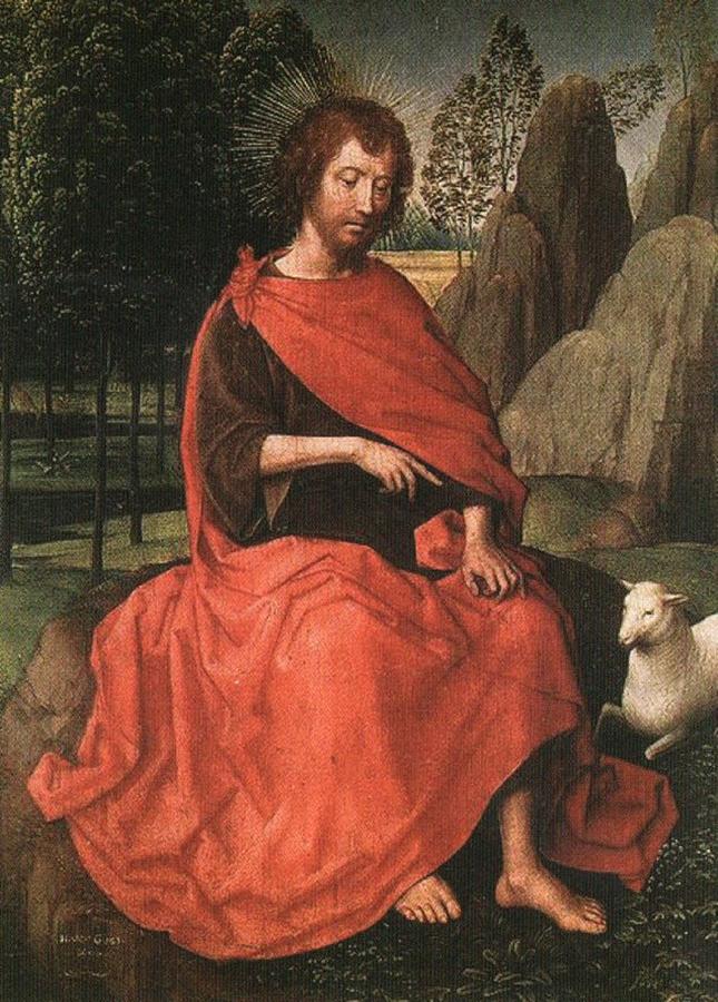 23 St. John The Baptist Left Wing Of Diptych 1470-75 Painting by ...