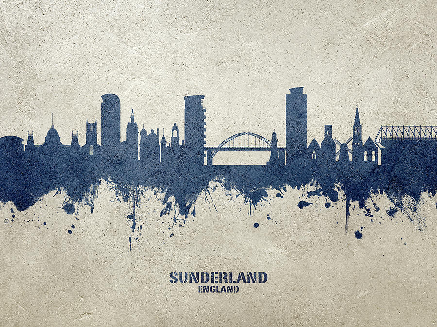 Sunderland England Skyline Digital Art By Michael Tompsett