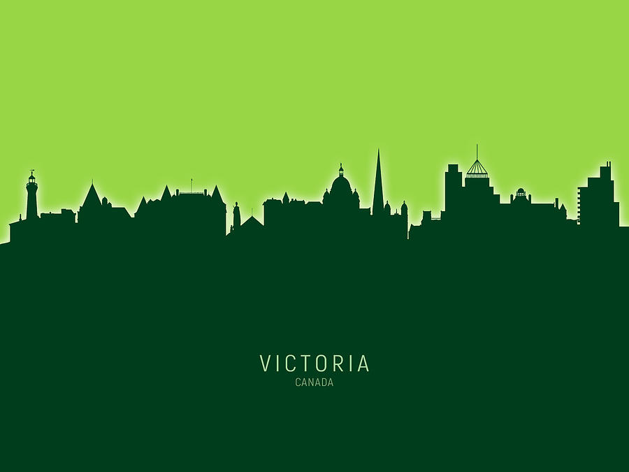 Victoria Canada Skyline #23 Digital Art by Michael Tompsett