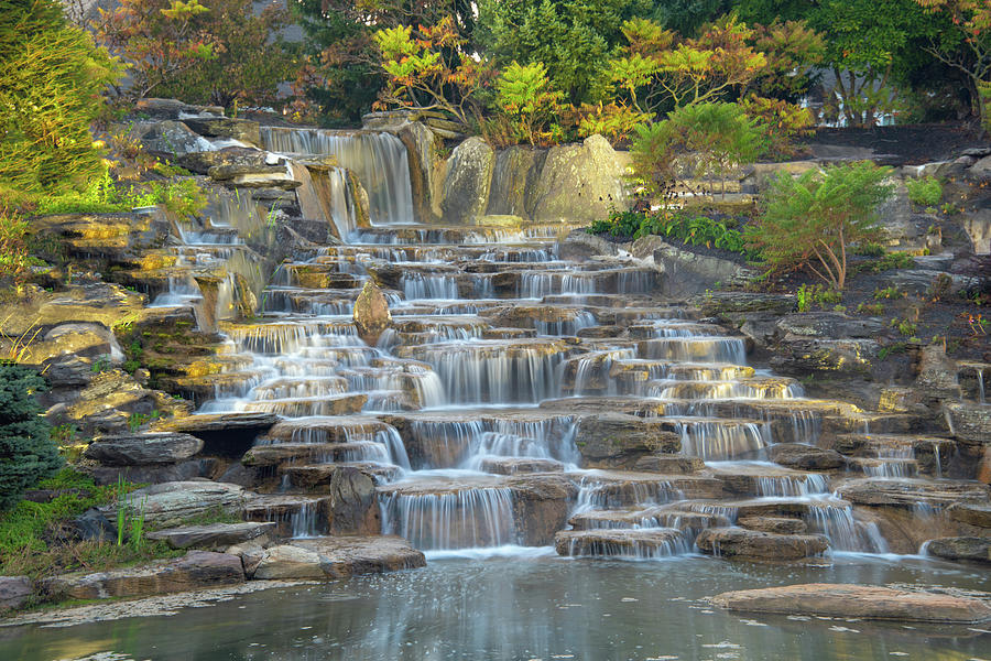 WaterfallBritton FallsFishers Indiana Photograph by William Reagan