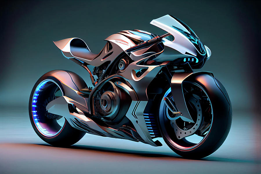 Yamaha Motorcycle Future Concept Art Digital Art by Tim Hill - Fine Art ...