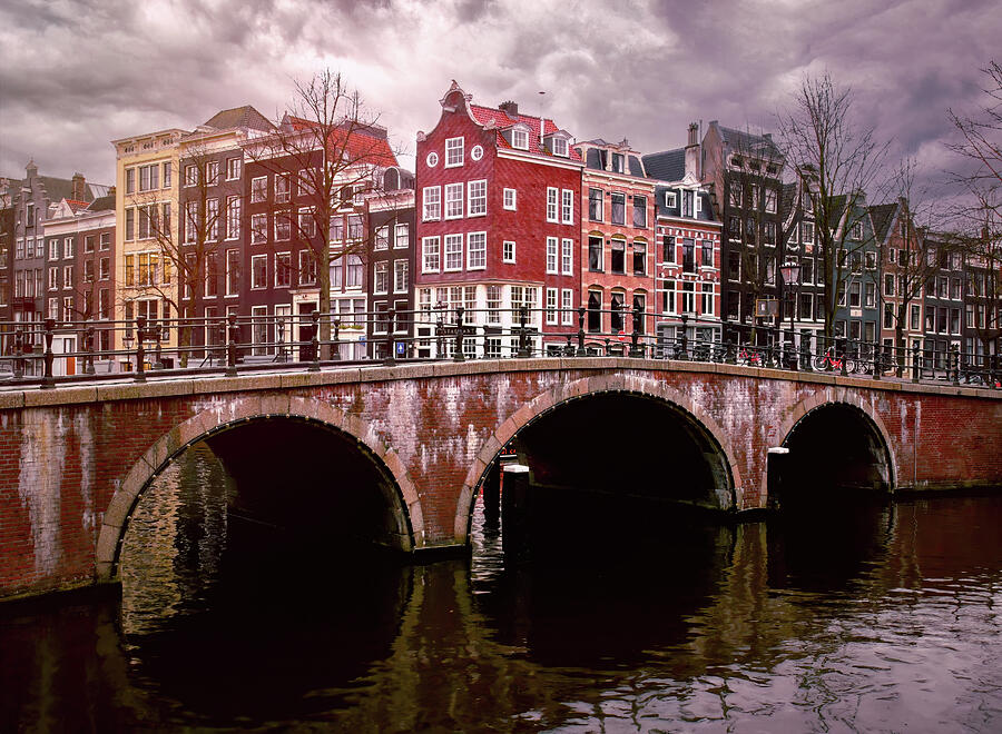Amsterdam Canal Photograph - Amsterdam Leidsegracht Keizersgracht Canals by Norma Brandsberg
