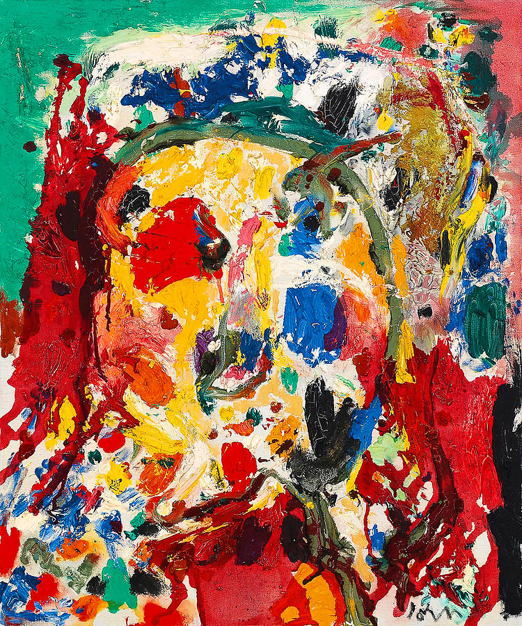 Asger Jorn Painting by Vintage Illustrations - Pixels