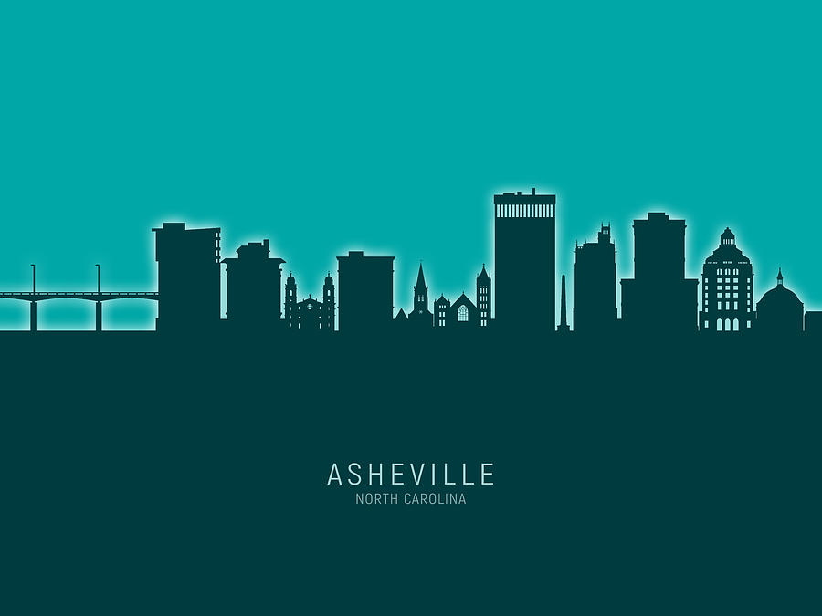 Skyline Photograph - Asheville North Carolina Skyline #24 by Michael Tompsett