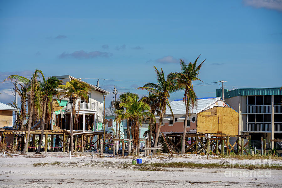 Beachfront Homes Destroyed By Hurricane Ian Fort Myers FL Photograph By ...