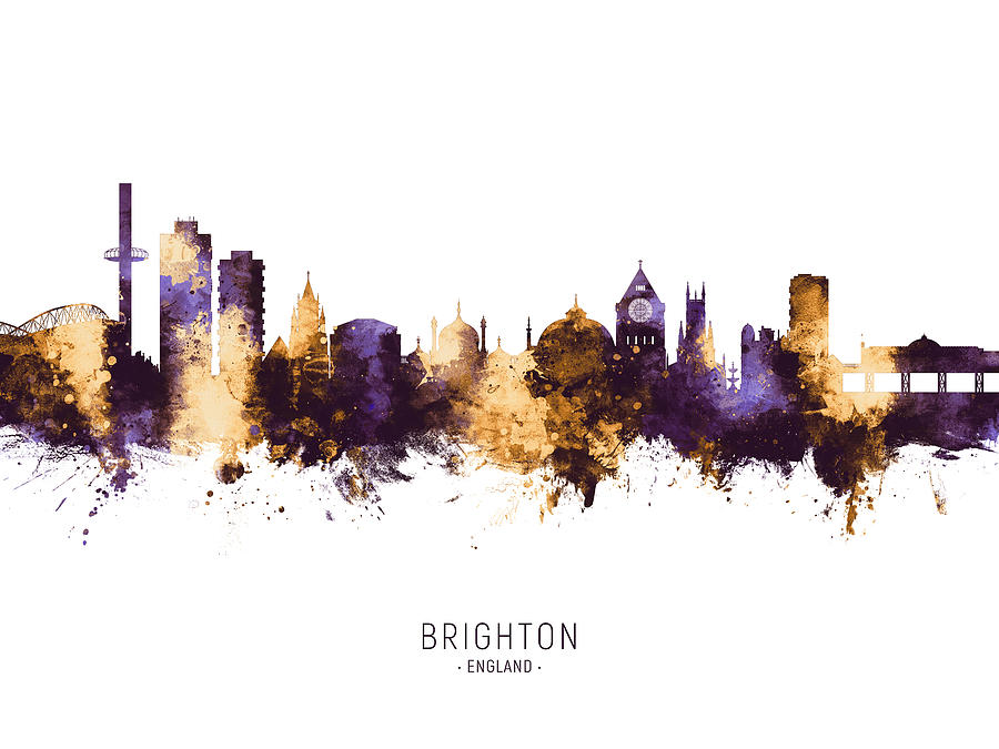 Brighton England Skyline #24 Digital Art by Michael Tompsett