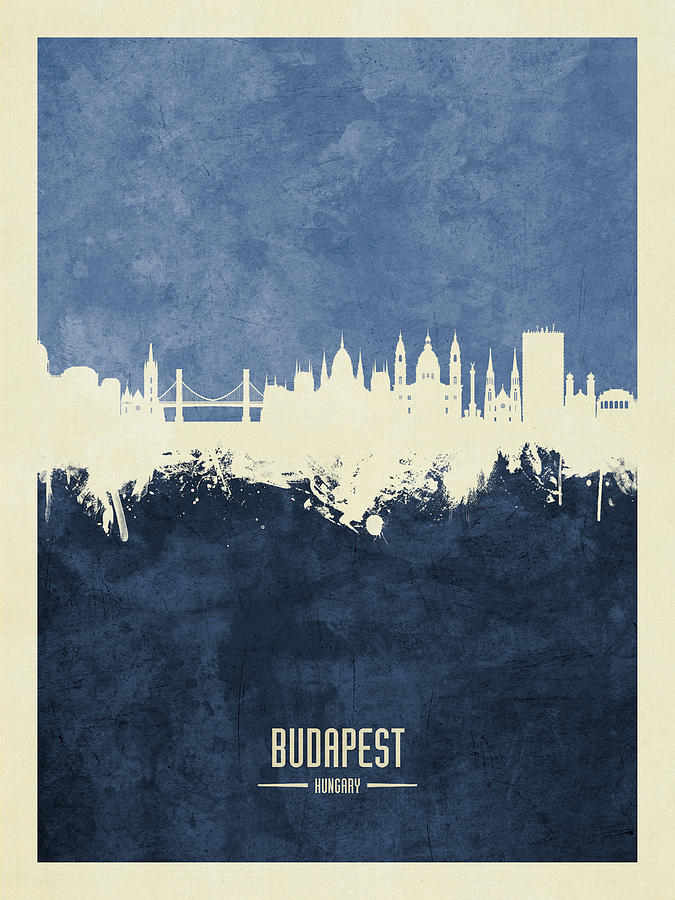 Budapest Hungary Skyline #24 Digital Art by Michael Tompsett
