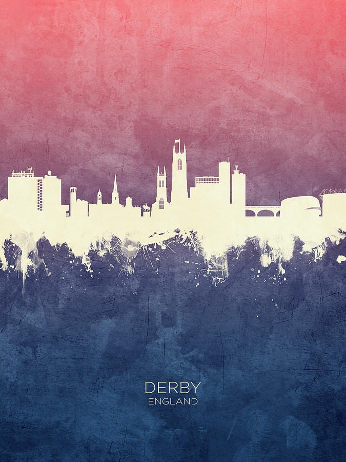 Derby England Skyline #24 Digital Art by Michael Tompsett