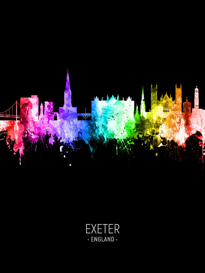 Exeter England Skyline #24 Digital Art by Michael Tompsett