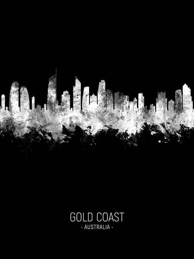 Gold Coast Australia Skyline #24 Digital Art by Michael Tompsett