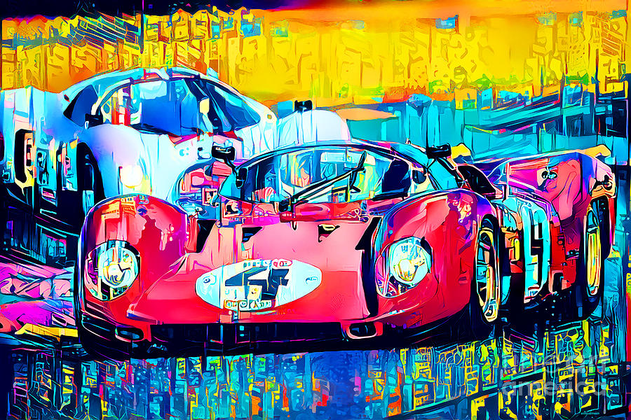 24 Hours Of Le Mans in Popular Culture Action Comics Style Art 20210717 Photograph by Wingsdomain Art and Photography
