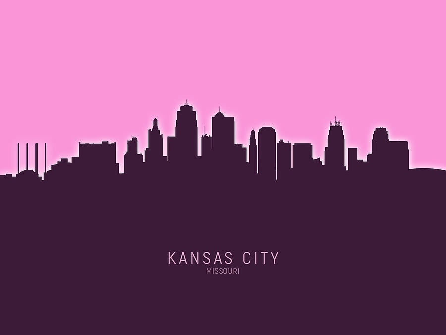 Kansas City Missouri Skyline #24 Digital Art by Michael Tompsett