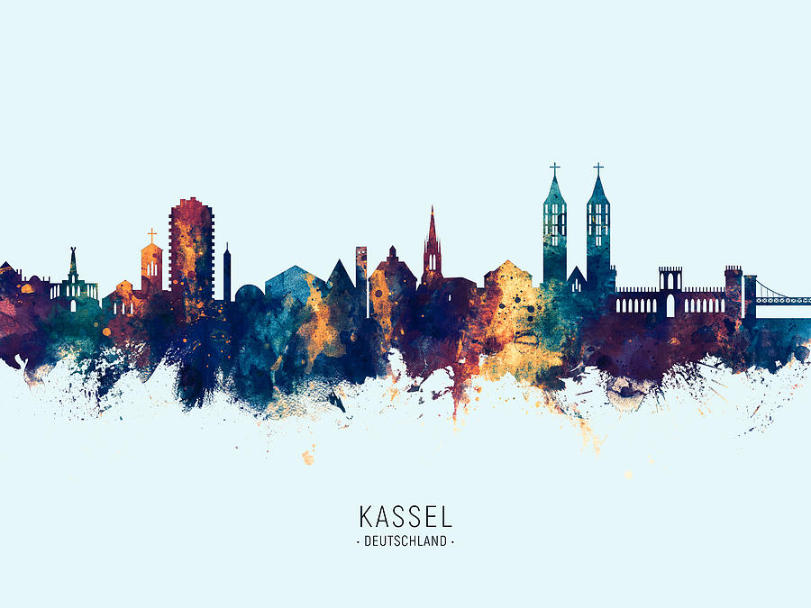 Kassel Germany Skyline #24 Digital Art by Michael Tompsett