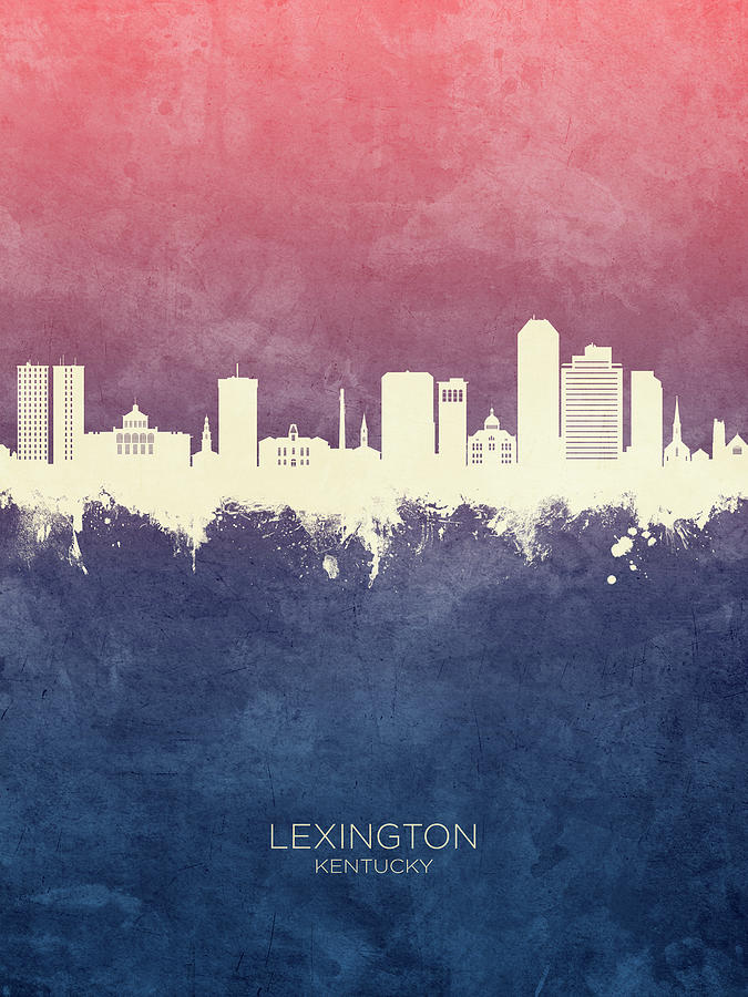 Lexington Digital Art - Lexington Kentucky Skyline #35 by Michael Tompsett