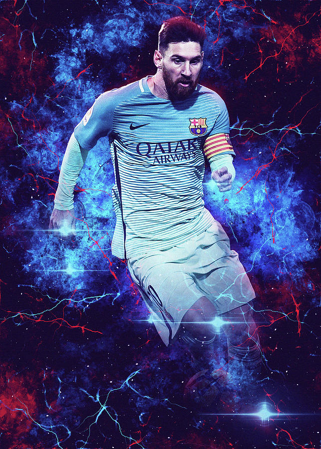 Lionel Messi Digital Art by Yoyo Di