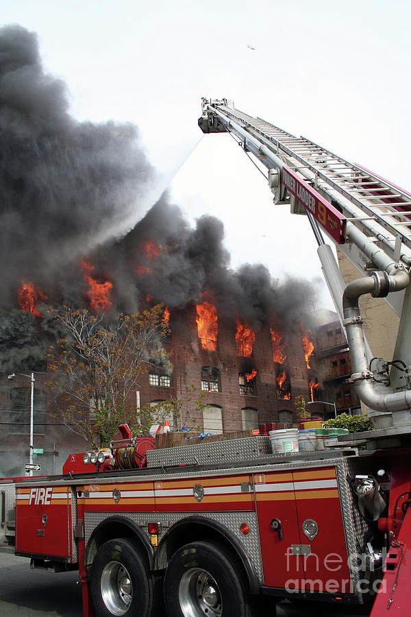 May 2nd 2006  Spectacular Greenpoint Terminal 10 Alarm Fire in Brooklyn, NY #24 Photograph by Steven Spak