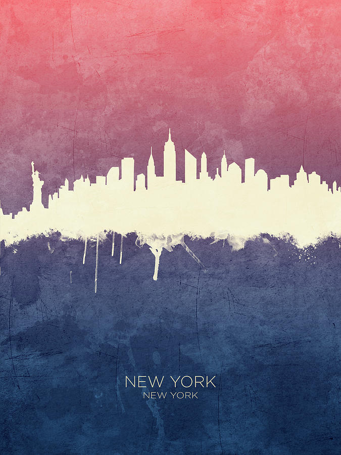 New York City Skyline #24 Digital Art by Michael Tompsett