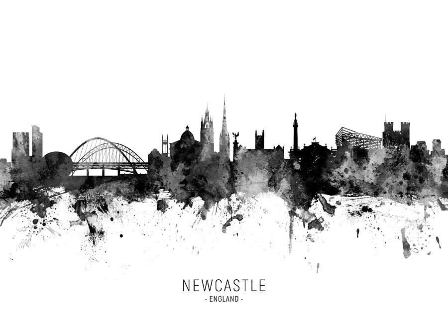 Newcastle England Skyline #24 Digital Art by Michael Tompsett
