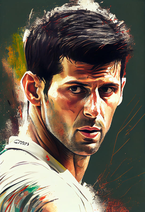 Novak Djokovic Mixed Media by Tim Hill - Fine Art America