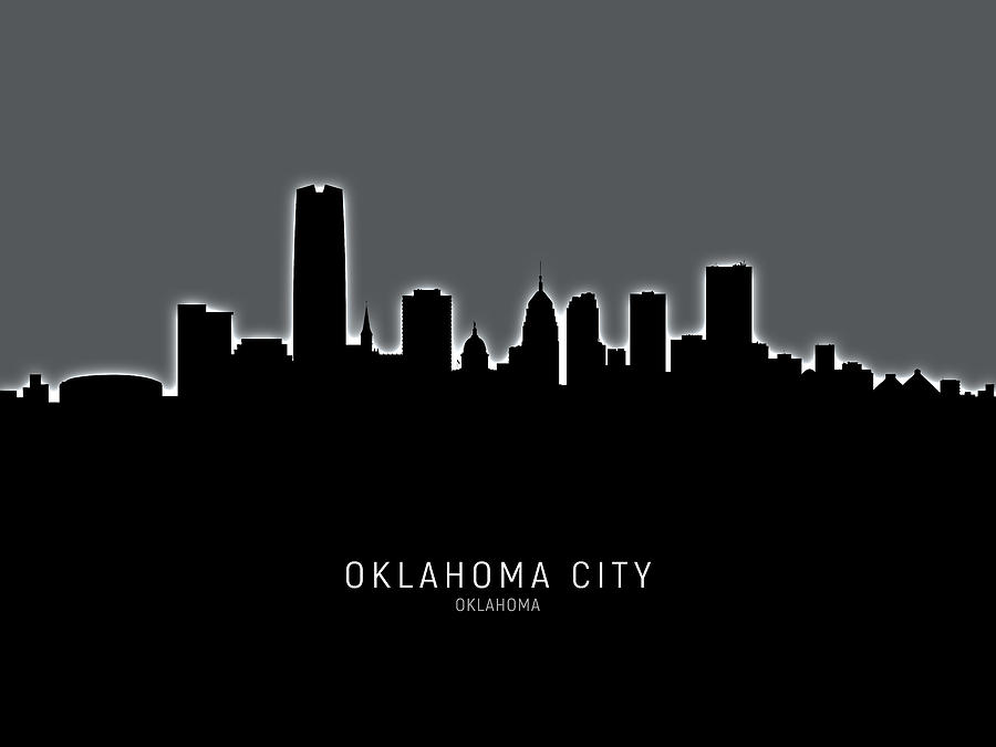 Oklahoma City Skyline Digital Art by Michael Tompsett - Fine Art America