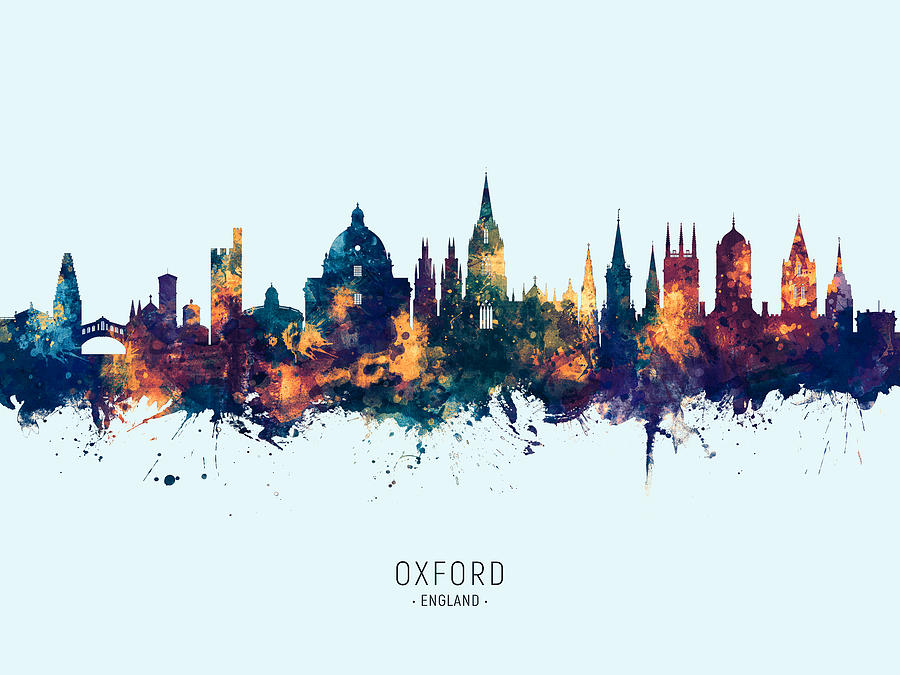 Oxford England Skyline #24 Digital Art by Michael Tompsett