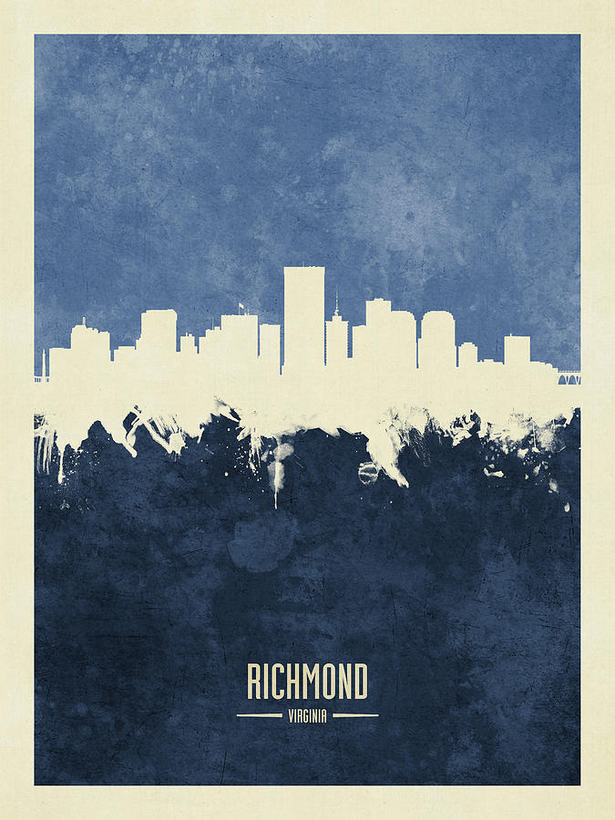 Richmond Virginia Skyline #24 Digital Art by Michael Tompsett
