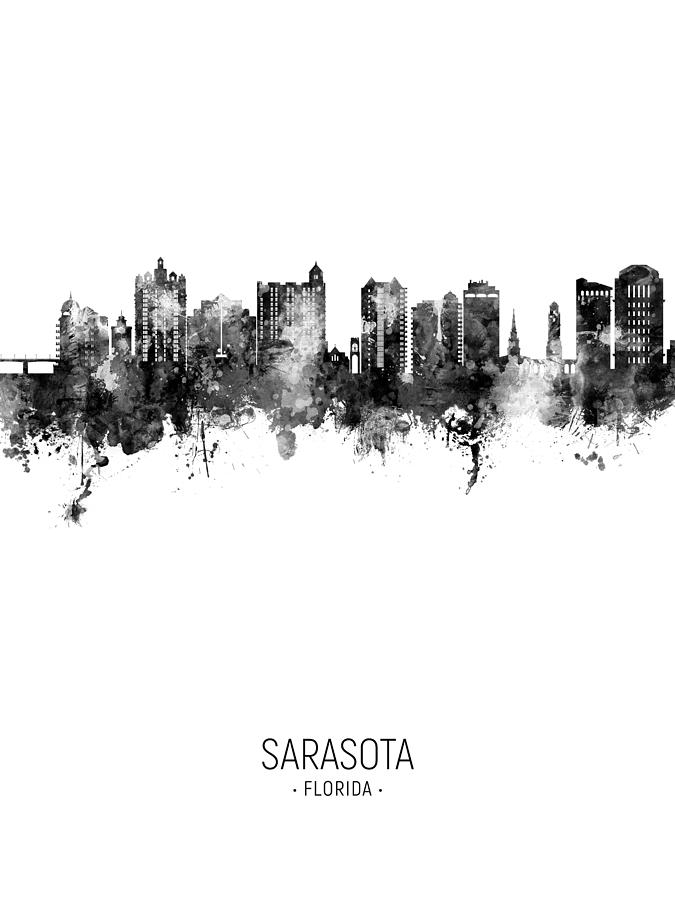 Sarasota Florida Skyline #24 Digital Art by Michael Tompsett