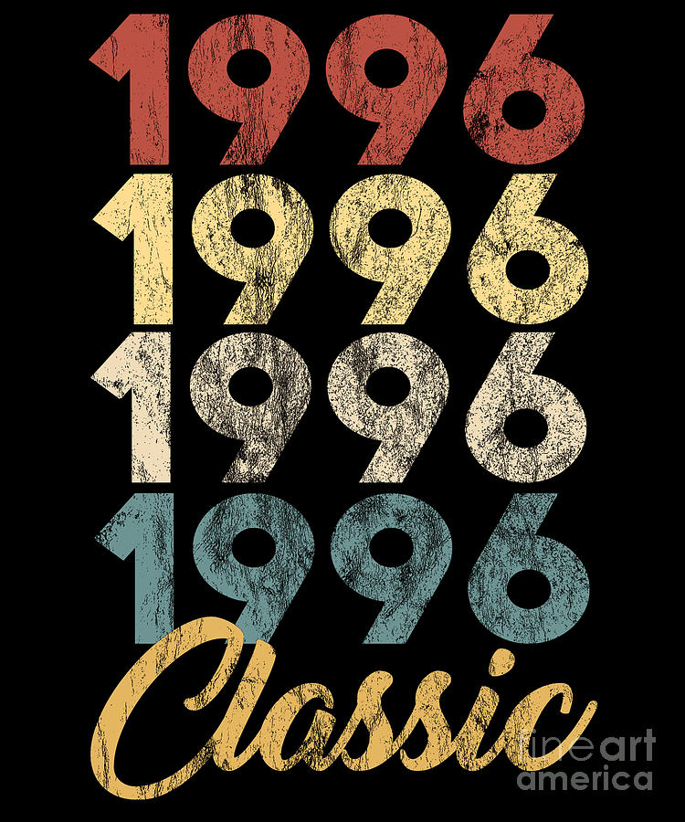 Vintage Digital Art - 24 th Birthday Gift for Men And Women Born in 1996 Classic 24 th Birthday Party by Thomas Larch