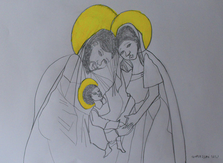 The Holy Family #24 Drawing by Gloria Ssali