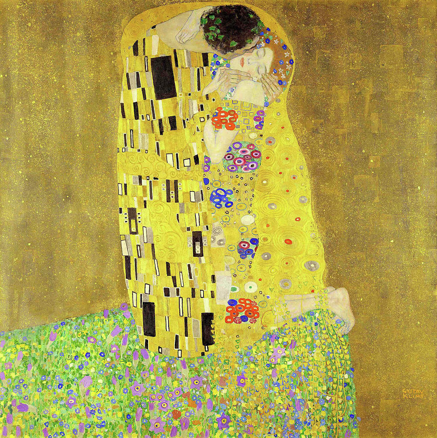The Kiss By Gustav Klimt Painting