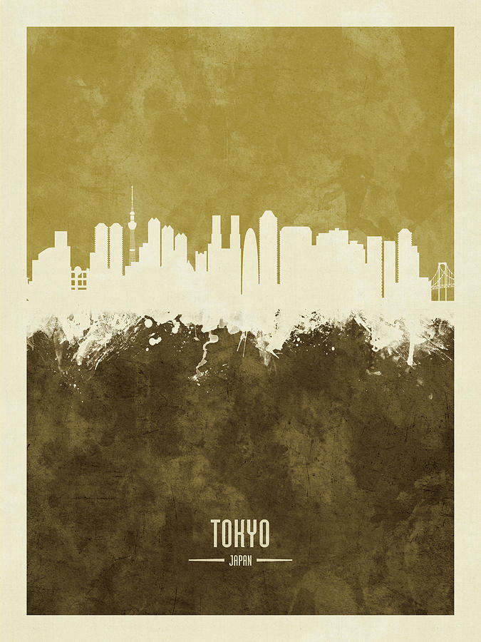 Tokyo Japan Skyline #24 Digital Art by Michael Tompsett