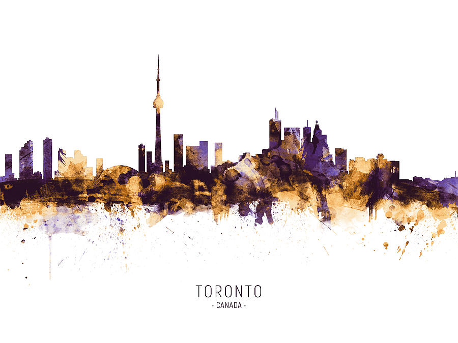 Toronto Canada Skyline #24 Digital Art by Michael Tompsett