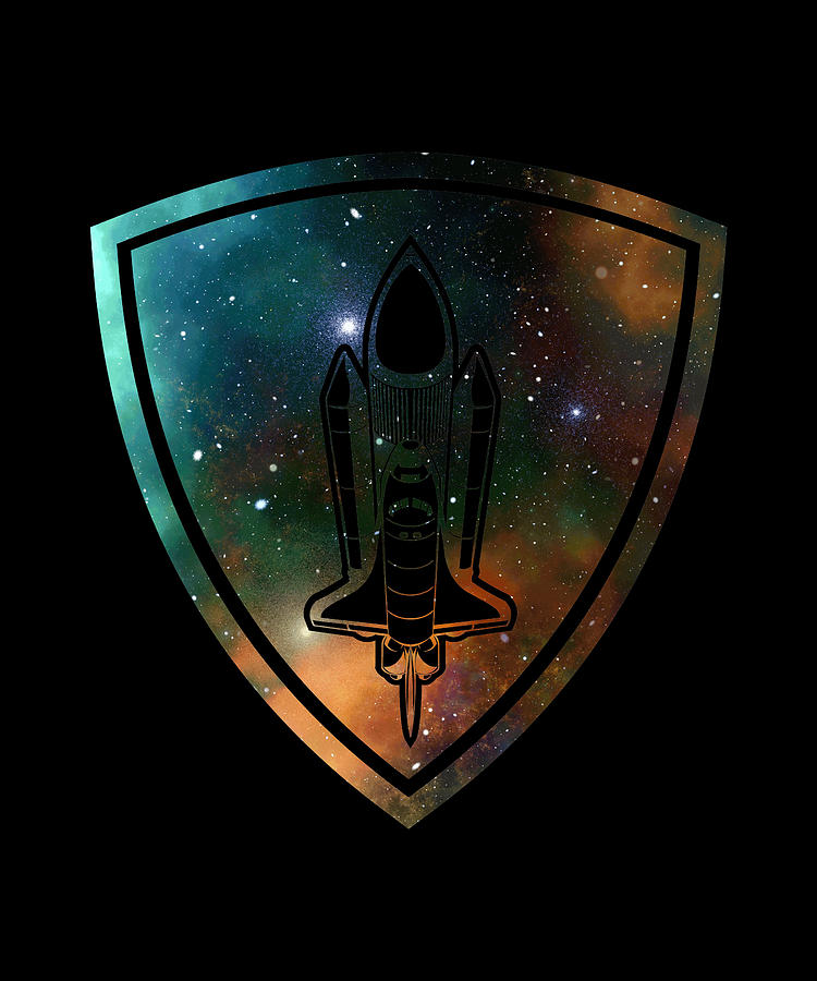 Vintage Retro Space Rocket Ship Digital Art by CalNyto