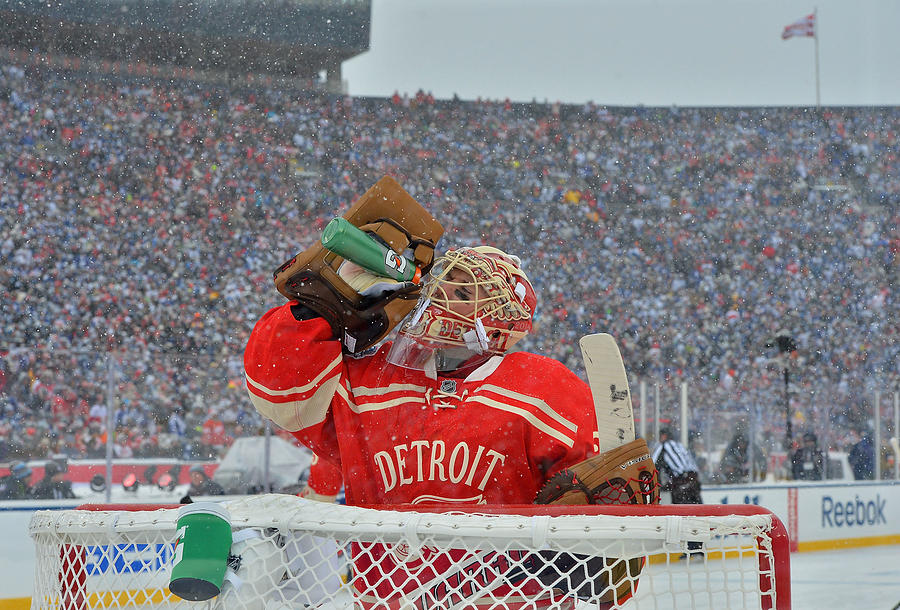 2014 Bridgestone NHL Winter Classic - Toronto Maple Leafs v Detroit Red Wings #25 Photograph by Brian Babineau
