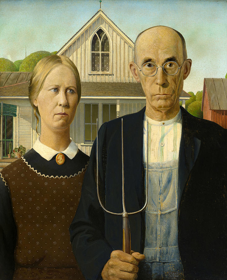 American Gothic Painting by Grant Wood